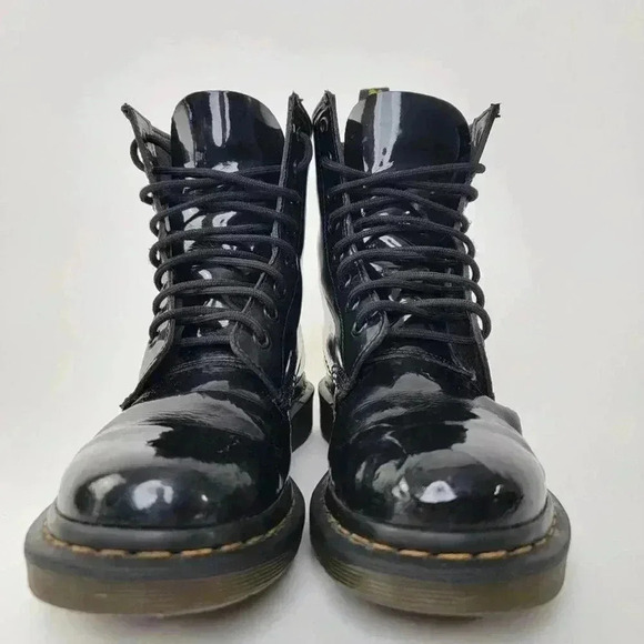 Dr. Martens 1460 Patent Leather Black Boots - 8 - Picture 6 of 10